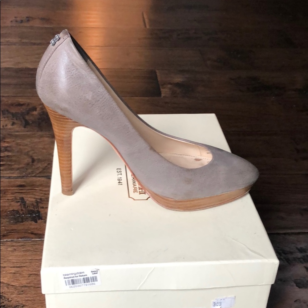 Coach Grey Leather Heels.